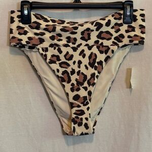 AA-378 Aerie NWT High‎ Cut Cheeky Animal
Print Summer Swim Bikini Bottoms